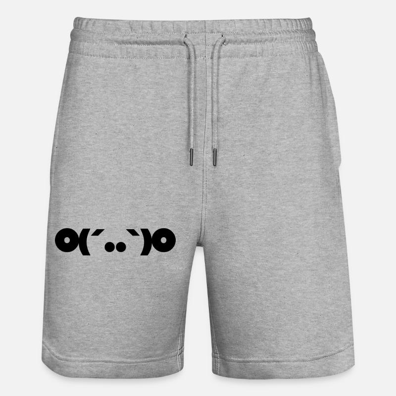 Singe O( ́.. ')O signe - Short de jogging bio TRAINER Stanley/Stella unisexe - gris chiné