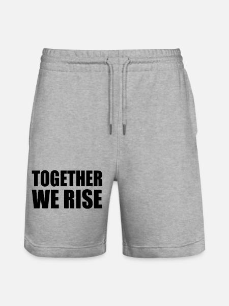 together we rise - Stanley/Stella Unisex Bio Joggingshorts Trainer - Grau meliert