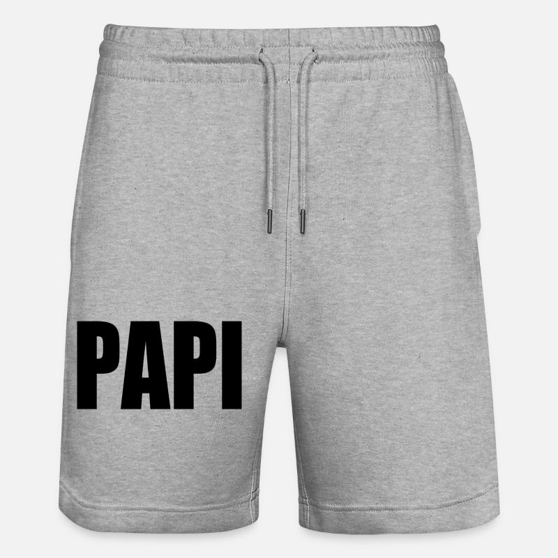 Papi - Stanley/Stella Trainer Unisex Organic Jogging Shorts - heather grey