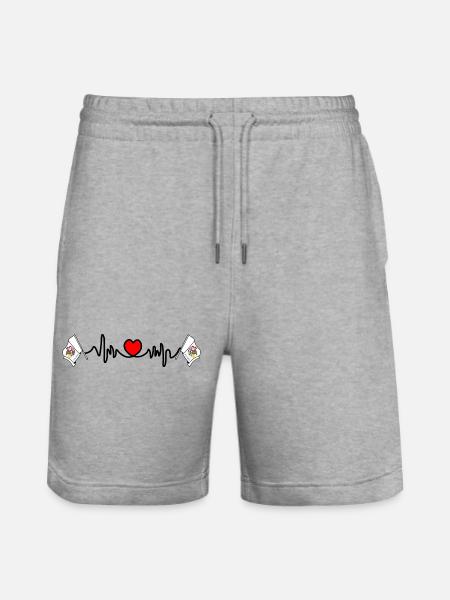 Herzfrequenz-Cardio für Illinois - Stanley/Stella Unisex Bio Joggingshorts Trainer - Grau meliert