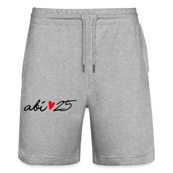 Abi 25 - Short de jogging bio TRAINER Stanley/Stella unisexe - gris chiné - Devant - Nik (191cm) & Marisol (170cm)