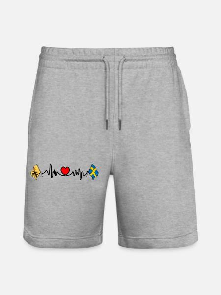 Södermanland et la Suède - Short de jogging bio TRAINER Stanley/Stella unisexe - gris chiné