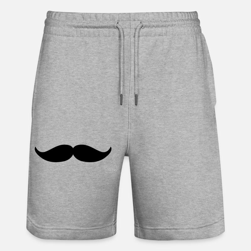 Moustache de morse - Short de jogging bio TRAINER Stanley/Stella unisexe - gris chiné
