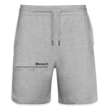Mensch - 1 Stern - Stanley/Stella Unisex Bio Joggingshorts Trainer  - Grau meliert - Vorne - Nik (191cm) & Marisol (170cm)