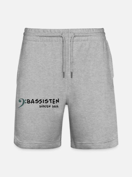 Bassists are allowed to - Stanley/Stella Trainer Unisex Organic Jogging Shorts - heather grey