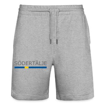 Drapeau de la Suède - Södertälje - Sverige - Schweden - Short de jogging bio TRAINER Stanley/Stella unisexe - gris chiné - Devant - Nik (191cm) & Marisol (170cm)