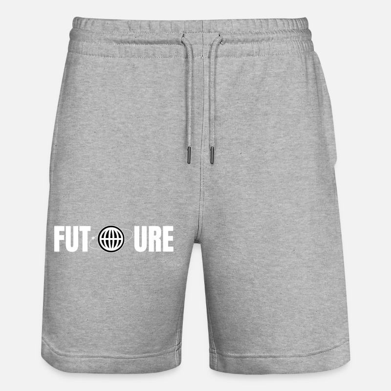 Zukunftsglobus Icon Design - Stanley/Stella Unisex Bio Joggingshorts Trainer  - Grau meliert
