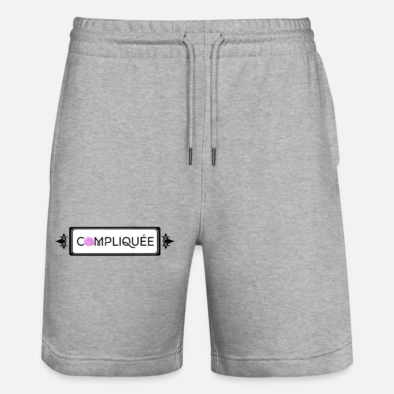 Compliquée - Short de jogging bio TRAINER Stanley/Stella unisexe - gris chiné