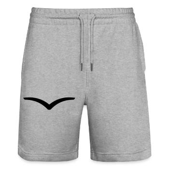 boomerang - Stanley/Stella Trainer Unisex Organic Jogging Shorts - heather grey - Front - Nik (191cm) & Marisol (170cm)