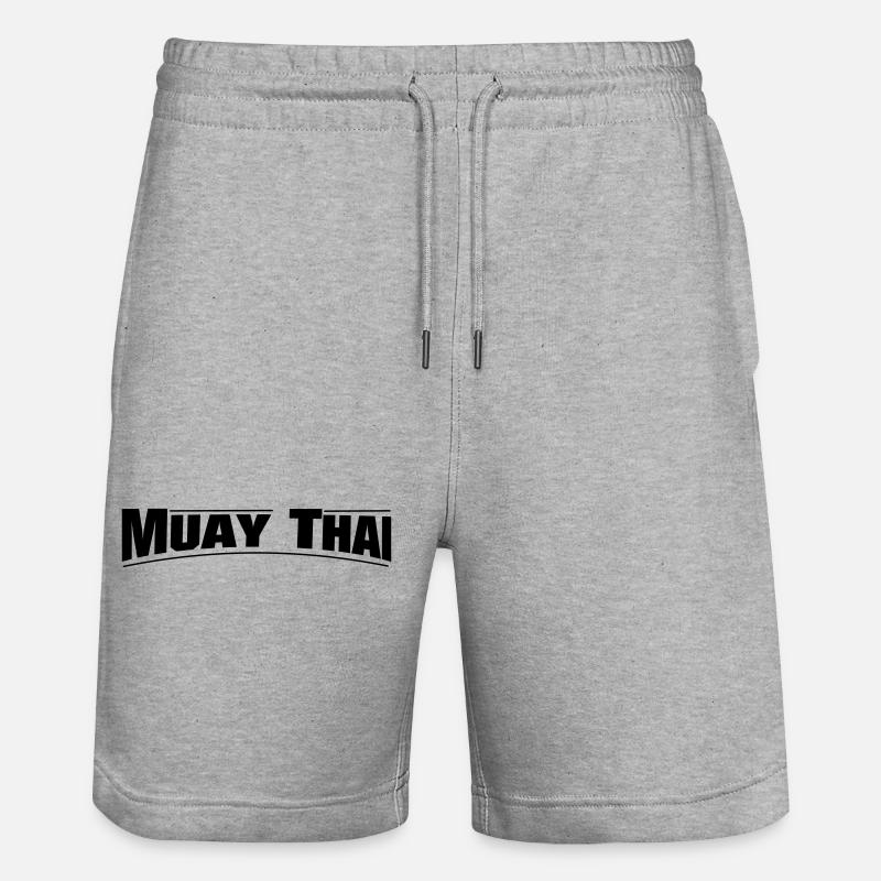 MUAY THAI - Stanley/Stella Unisex Bio Joggingshorts Trainer  - Grau meliert