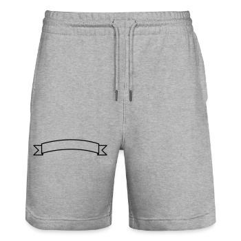 Banner label template for designers - Stanley/Stella Trainer Unisex Organic Jogging Shorts - heather grey - Front - Nik (191cm) & Marisol (170cm)