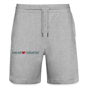motif kabyle hamlagh thaddarthiw - Short de jogging bio TRAINER Stanley/Stella unisexe - gris chiné - Devant - Nik (191cm) & Marisol (170cm)