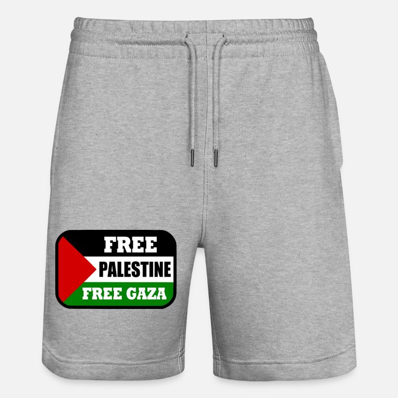 Free palestine - Pantaloncini da jogger ecologici unisex Trainer di Stanley/Stella - grigio melange