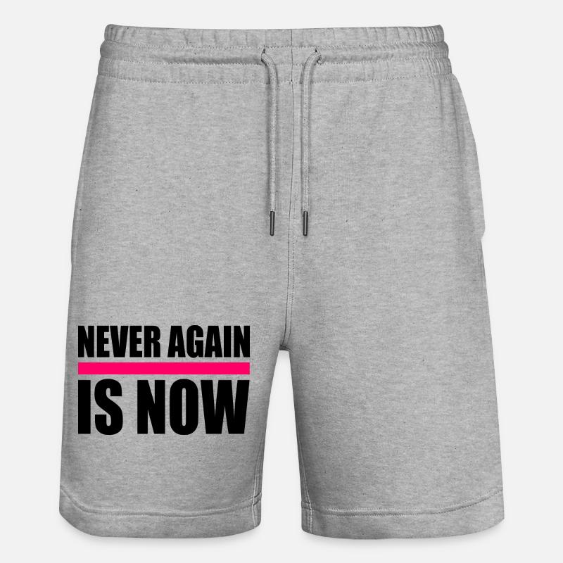 Never again is now - Short de jogging bio TRAINER Stanley/Stella unisexe - gris chiné