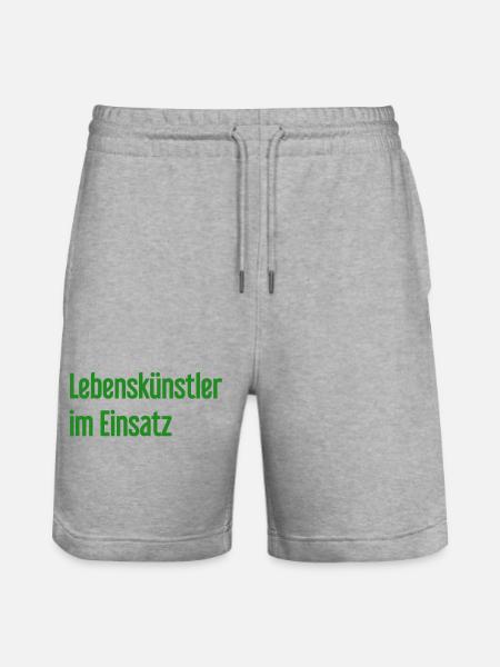 Lebenskünstler im Einsatz - Stanley/Stella Unisex Bio Joggingshorts Trainer  - Grau meliert