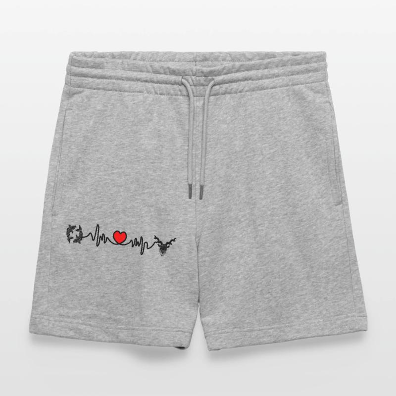 Herzfrequenz Cardio Fische Steinbock Stanley/Stella Unisex Bio Joggingshorts Trainer 