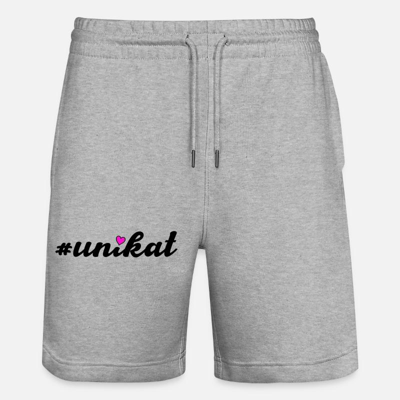 unikat - Stanley/Stella Unisex Bio Joggingshorts Trainer  - Grau meliert