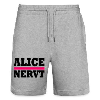 Alice nervt - Stanley/Stella Unisex Bio Joggingshorts Trainer  - Grau meliert - Vorne - Nik (191cm) & Marisol (170cm)