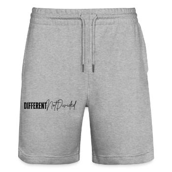 DifferentNotDivided - Short de jogging bio TRAINER Stanley/Stella unisexe - gris chiné - Devant - Nik (191cm) & Marisol (170cm)