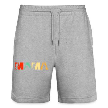 Sanitäterin Mama Retro EMT EMS Ersthelfer - Stanley/Stella Unisex Bio Joggingshorts Trainer  - Grau meliert - Vorne - Nik (191cm) & Marisol (170cm)