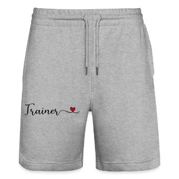 Entraîneur - Short de jogging bio TRAINER Stanley/Stella unisexe - gris chiné - Devant - Nik (191cm) & Marisol (170cm)