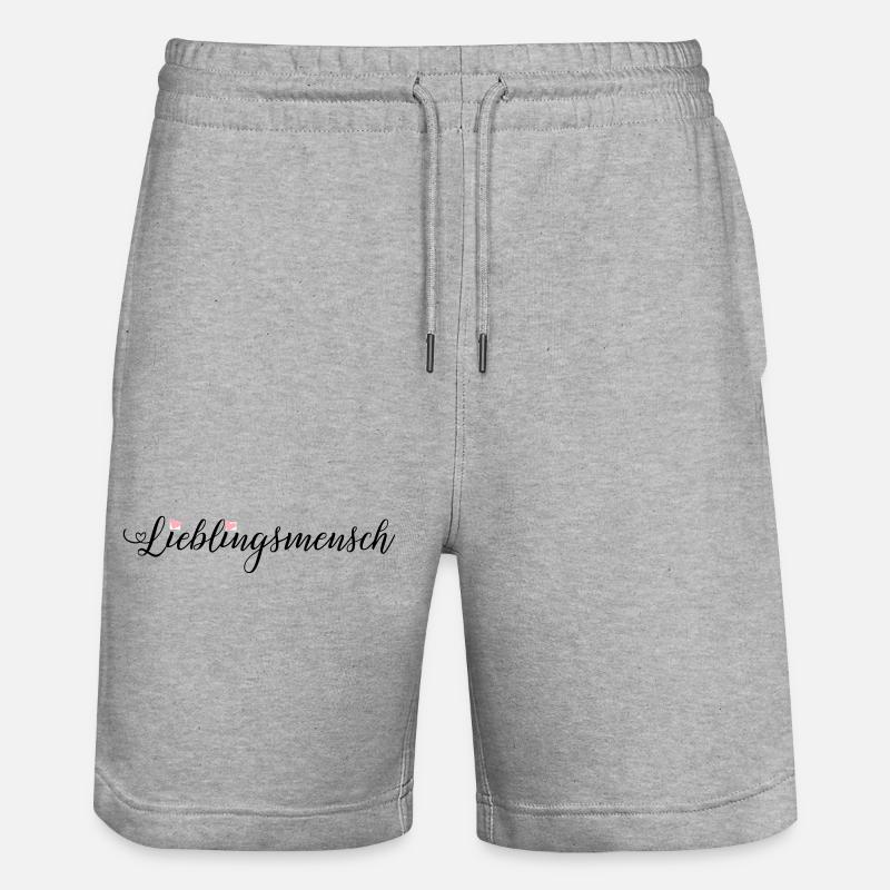 Lieblingsmensch - Stanley/Stella Unisex Bio Joggingshorts Trainer  - Grau meliert