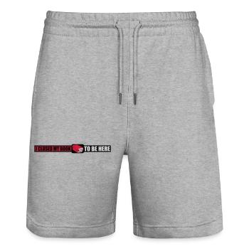 I closed my book - Stanley/Stella Unisex Bio Joggingshorts Trainer  - Grau meliert - Vorne - Nik (191cm) & Marisol (170cm)