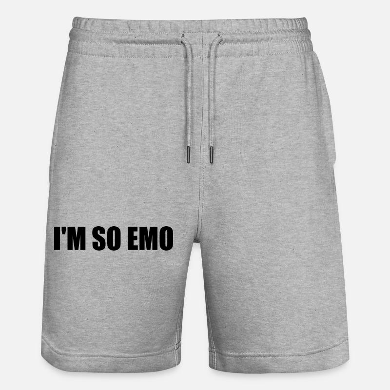 Im so emo - Stanley/Stella Unisex Bio Joggingshorts Trainer  - Grau meliert