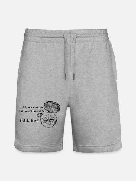 Kompass mit einem witzigen Text - Stanley/Stella Unisex Bio Joggingshorts Trainer - Grau meliert