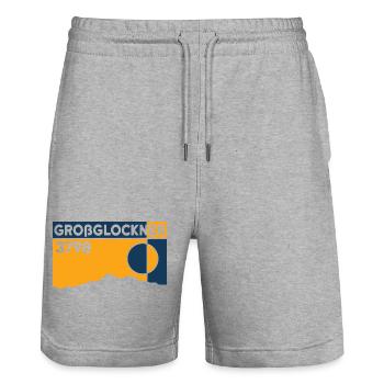 Großglockner Besteigung Bergtour Andenken Souvenir - Stanley/Stella Unisex Bio Joggingshorts Trainer  - Grau meliert - Vorne - Nik (191cm) & Marisol (170cm)