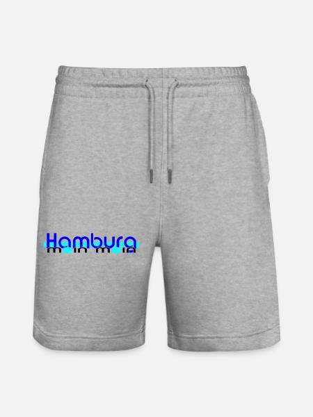 Hamburg Moin Moin blueblue - Stanley/Stella Unisex Bio Joggingshorts Trainer  - Grau meliert