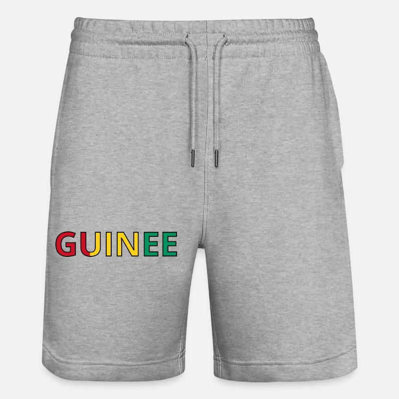 Drapeau Guinée - Short de jogging bio TRAINER Stanley/Stella unisexe - gris chiné