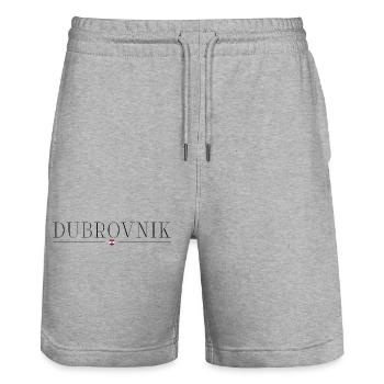 Dubrovnik T-Shirt: History, Charm - Stanley/Stella Trainer Unisex Organic Jogging Shorts - heather grey - Front - Nik (191cm) & Marisol (170cm)