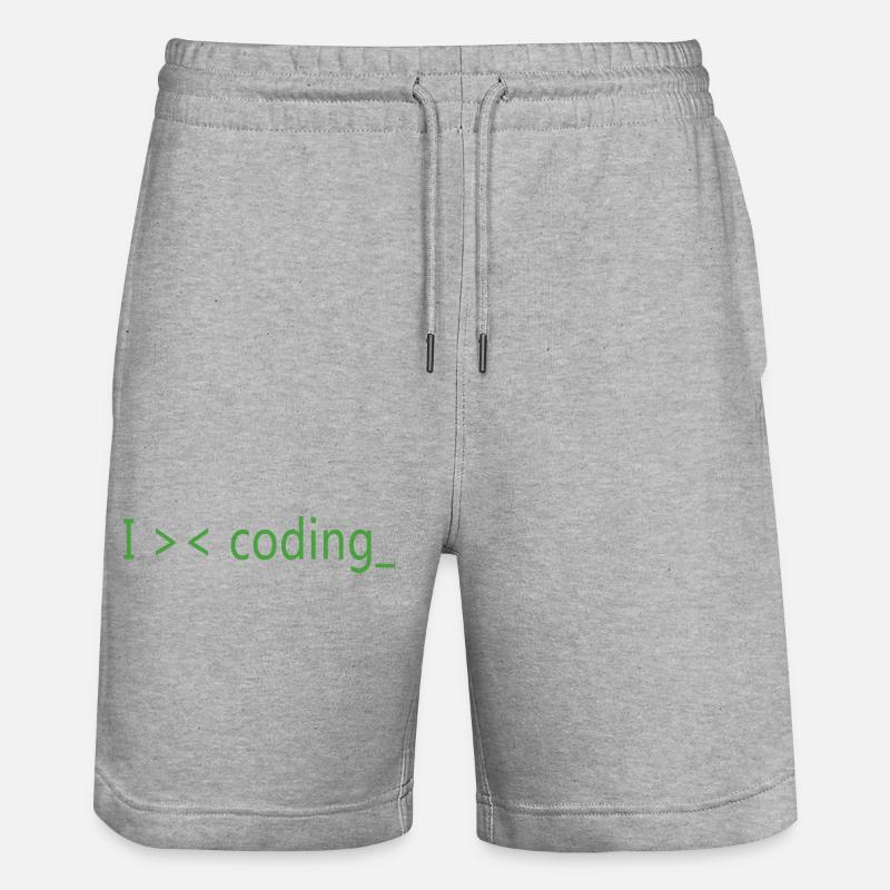 J’adore programmer des programmeurs - Short de jogging bio TRAINER Stanley/Stella unisexe - gris chiné