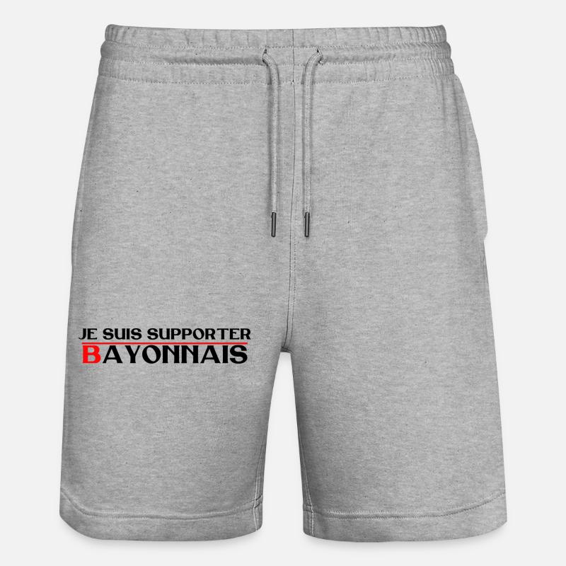 Ich bin ein Bayonne-Fan - Stanley/Stella Unisex Bio Joggingshorts Trainer  - Grau meliert
