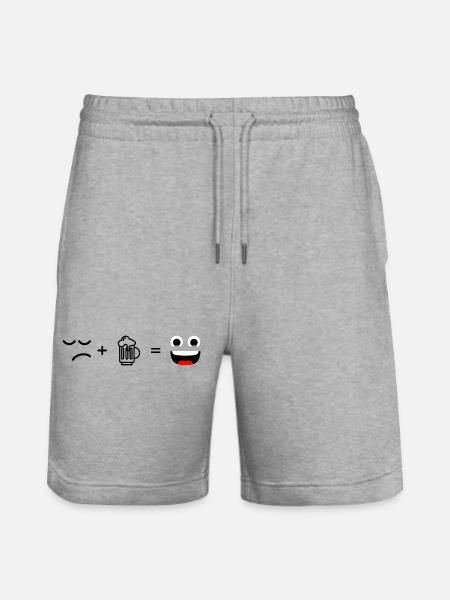 Bold Frog Face Pop Art - Stanley/Stella Trainer Unisex Organic Jogging Shorts - heather grey