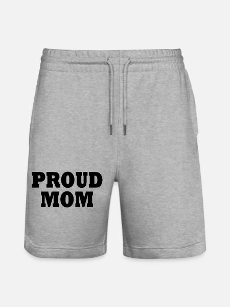 Proud mom - Stanley/Stella Trainer Unisex Organic Jogging Shorts - heather grey