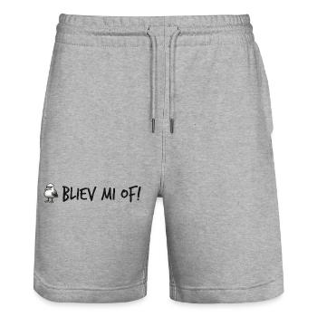 Genervte Möwe – Bliev mi of! - Stanley/Stella Unisex Bio Joggingshorts Trainer  - Grau meliert - Vorne - Nik (191cm) & Marisol (170cm)