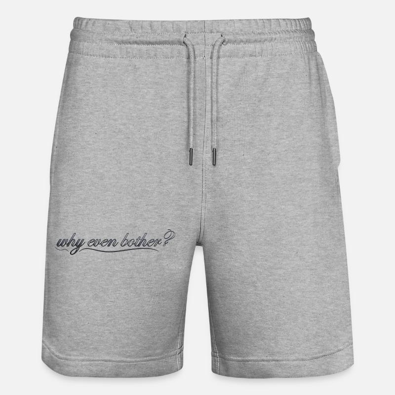 why even bother? - Stanley/Stella Unisex Bio Joggingshorts Trainer  - Grau meliert