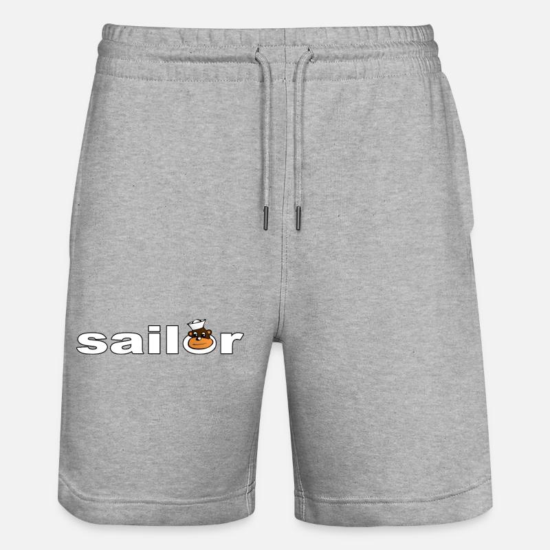 Marin - Short de jogging bio TRAINER Stanley/Stella unisexe - gris chiné