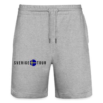 Sverige Tour Schweden - Stanley/Stella Unisex Bio Joggingshorts Trainer  - Grau meliert - Vorne - Nik (191cm) & Marisol (170cm)