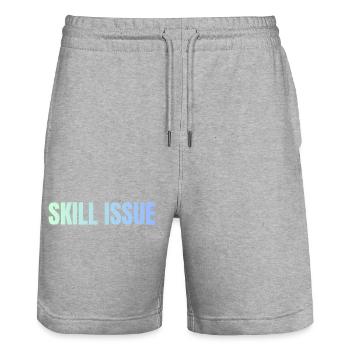 Skill Issue Gradient - Stanley/Stella Trainer Unisex Organic Jogging Shorts - heather grey - Front - Nik (191cm) & Marisol (170cm)