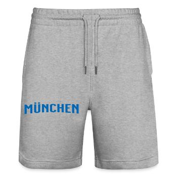 München - Stanley/Stella Unisex Bio Joggingshorts Trainer  - Grau meliert - Vorne - Nik (191cm) & Marisol (170cm)