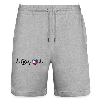 Philippines Football Heartbeat Philippines - Short de jogging bio TRAINER Stanley/Stella unisexe - gris chiné - Devant - Nik (191cm) & Marisol (170cm)