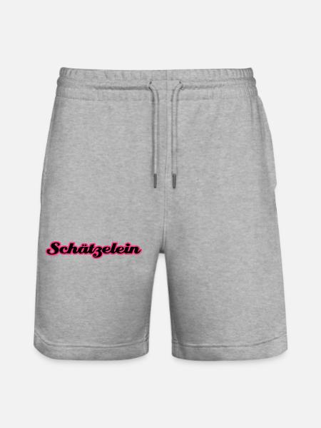 Schätzelein | Schatz | Schätzchen - Stanley/Stella Trainer Unisex Organic Jogging Shorts - heather grey
