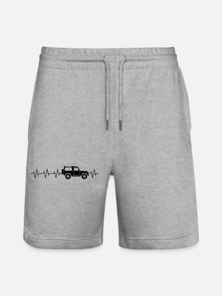 Defender-Heartbeat - Stanley/Stella Unisex Bio Joggingshorts Trainer - Grau meliert