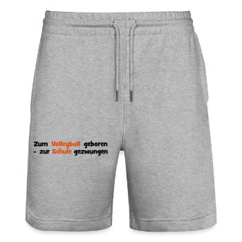 Volleyball - Stanley/Stella Unisex Bio Joggingshorts Trainer  - Grau meliert - Vorne - Nik (191cm) & Marisol (170cm)