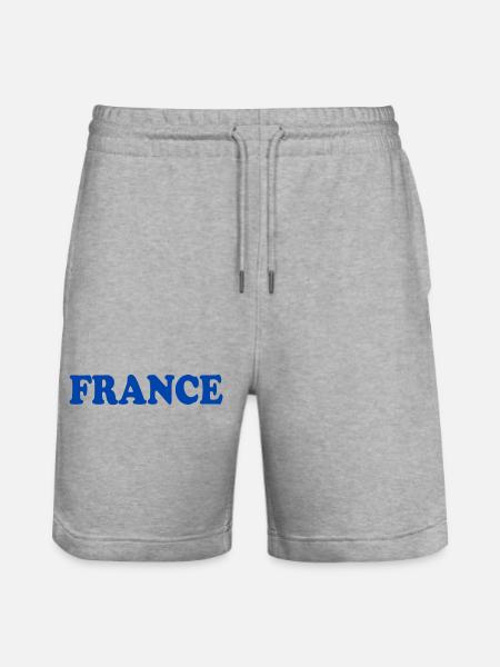 France - Stanley/Stella Trainer Unisex Organic Jogging Shorts - heather grey