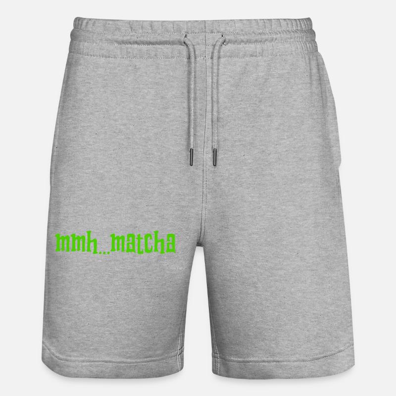 J’ADORE LE MATCHA - Short de jogging bio TRAINER Stanley/Stella unisexe - gris chiné