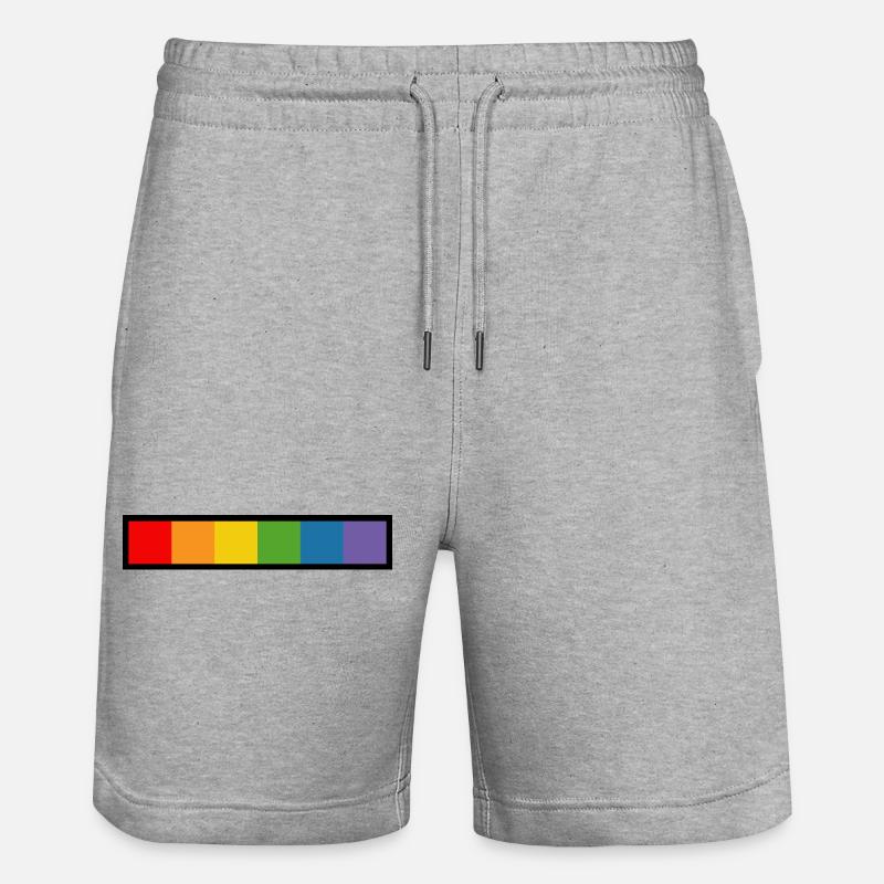 LGBT arc-en-ciel noir - Short de jogging bio TRAINER Stanley/Stella unisexe - gris chiné
